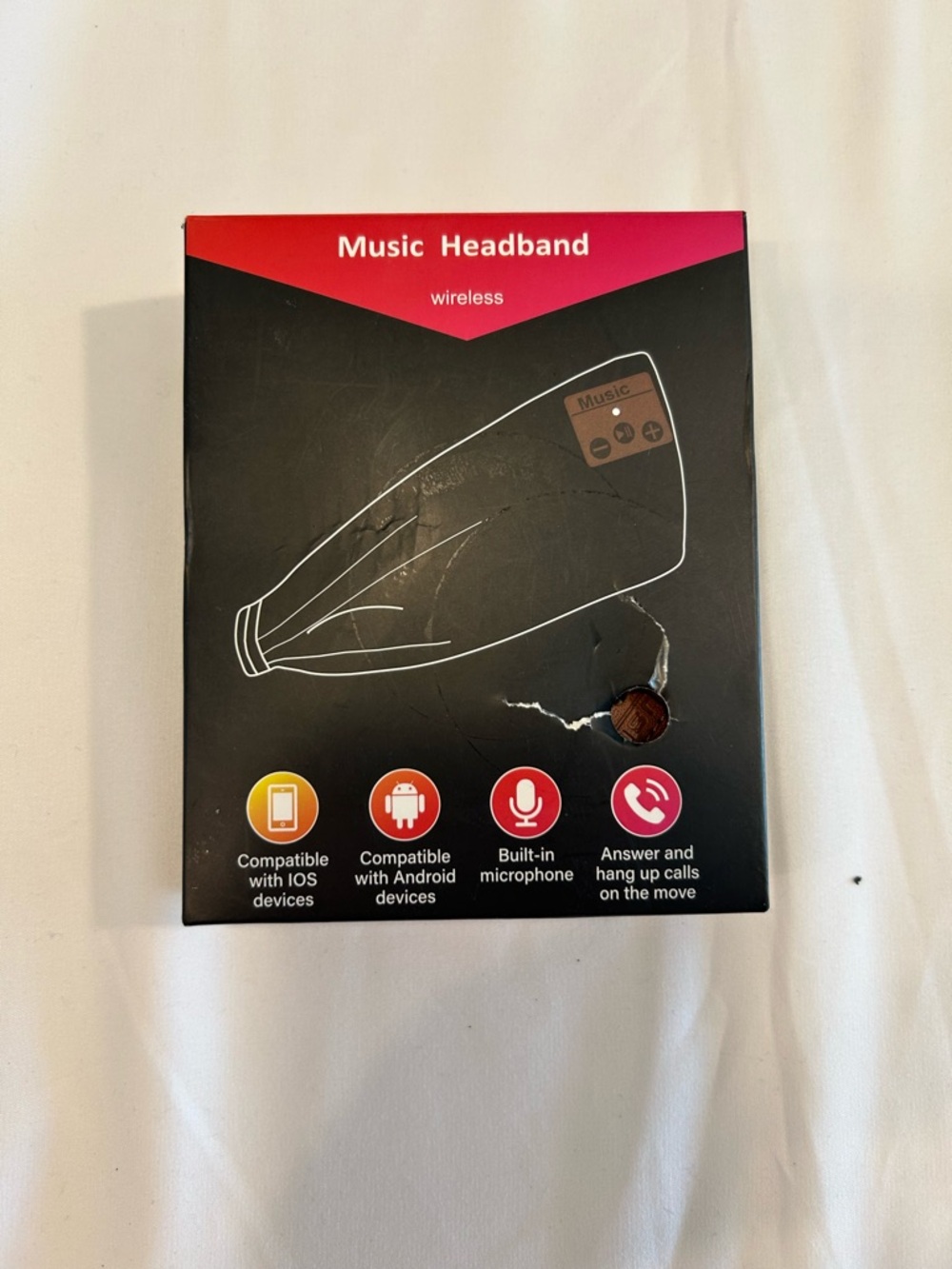 Wireless Music Headband - Black and Blue